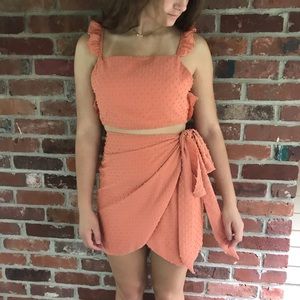 SABO SKIRT peach 2-piece set